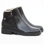 bottines femme en cuir noir 038