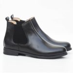 bottines chelsea boot femme en cuir noir  03