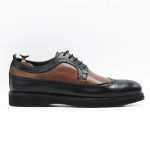 Chaussures Richelieu en cuir noir et marron Hight Quality 1298