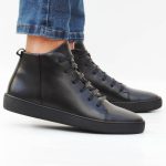 Espadrille en cuir noir cuirel bz