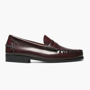 Chaussures SLIP-ON PENNY CLASSIC 600D en cuir Bordeau