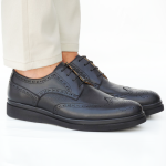 Chaussures Richelieu en cuir noir Hight Quality 169