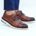 Chaussures en cuir tabac Hight Quality 1247