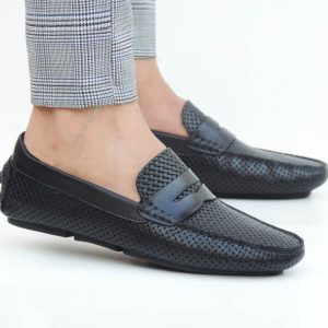 Mocassins Hommes en cuir noir 194V Hight Quality