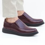 Chaussures SLIP-ON 264 Hight Quality en cuir marron chocolat