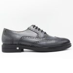Chaussures Richelieu en cuir bleu gris Hight Quality 03