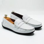 Mocassins Hommes en cuir blanc 198 Hight Quality