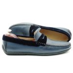 Mocassins Hommes en cuir bleu 196 Hight Quality