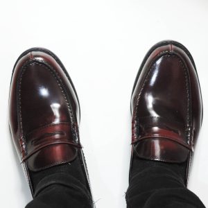 Chaussures SLIP-ON PENNY CLASSIC 600D en cuir Bordeau