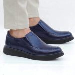 Chaussures SLIP-ON 264 Hight Quality en cuir bleu marine