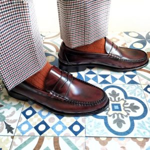 Chaussures SLIP-ON PENNY CLASSIC 600D en cuir Bordeau