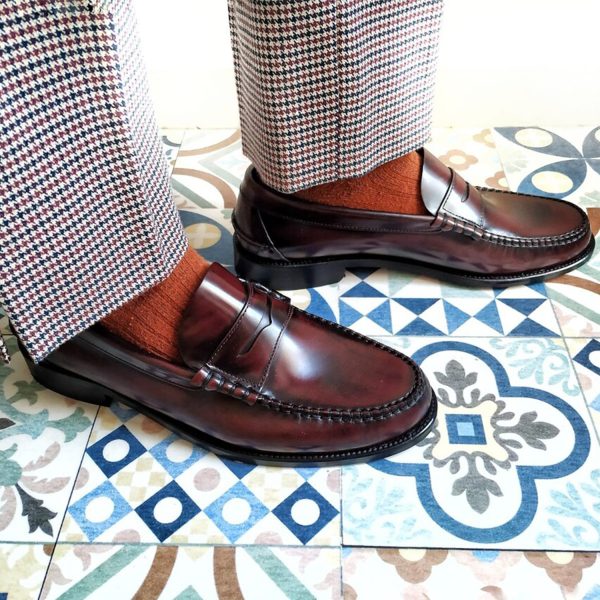 Chaussures SLIP-ON PENNY CLASSIC 600D en cuir Bordeau