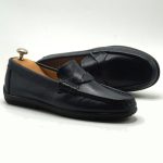 Mocassins Hommes en cuir grainé noir K1 Hight Quality