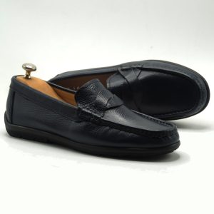 Mocassins Hommes en cuir grainé noir K1 Hight Quality