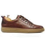 Basket Casual en cuir Tabac KE01
