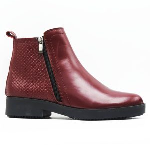 bottes femme en cuir bordeaux 449b