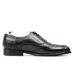 british style brogue shoes en cuir noir