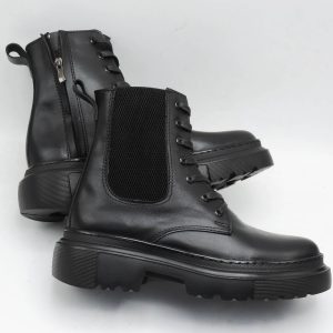 bottes femme en cuir noir 443