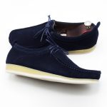 Chaussures wallabies Hight Quality en daim bleu D855