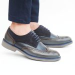 Chaussures Richelieu en cuir Bleu Hight Quality