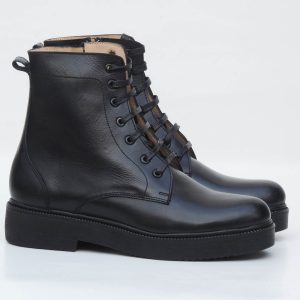bottines femme en cuir noir 055