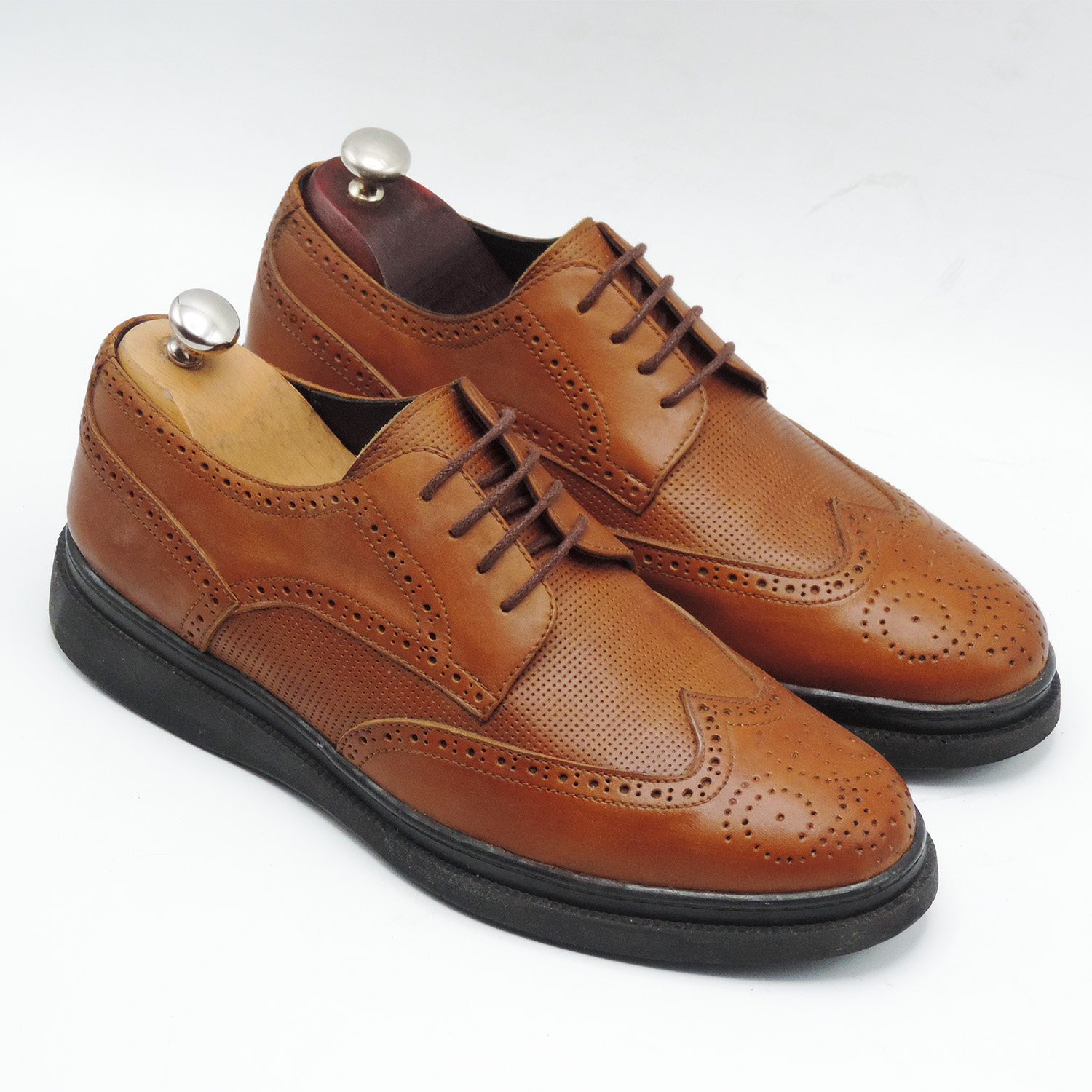 Derbies en cuir tabac Hight Quality 061-2 - Image 3