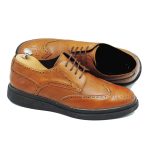 Derbies en cuir tabac Hight Quality 061-2