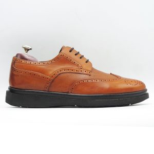 Derbies en cuir tabac Hight Quality 061-2
