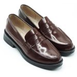 Mocassins College cuir en Démasquable marron femmes 116