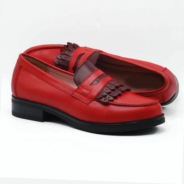 Mocassins college en cuir Rouge Mustache femmes MR78