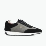 Espadrille en cuir noir ref E54