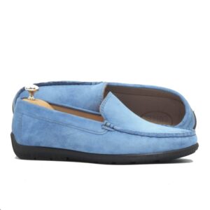 Mocassins Hommes en daim bleu ciel 178 Hight Quality