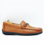 MOCASSINS A BOUCLES Hommes en Cuir Tabac B478 Hight Quality