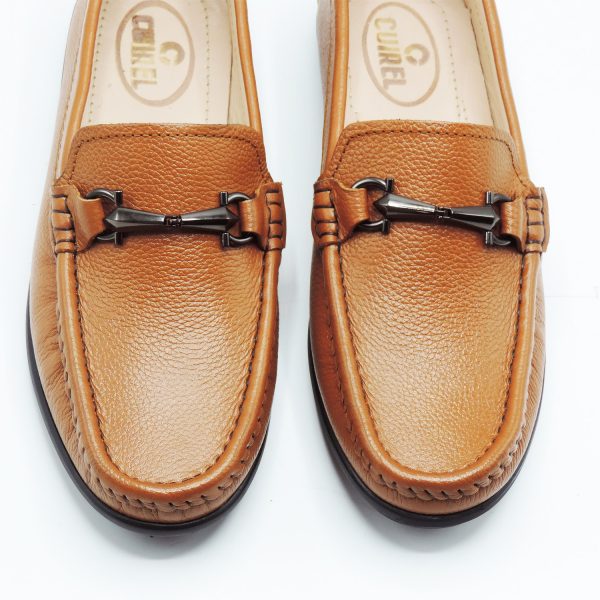 MOCASSINS A BOUCLES Hommes en Cuir Tabac B478 Hight Quality
