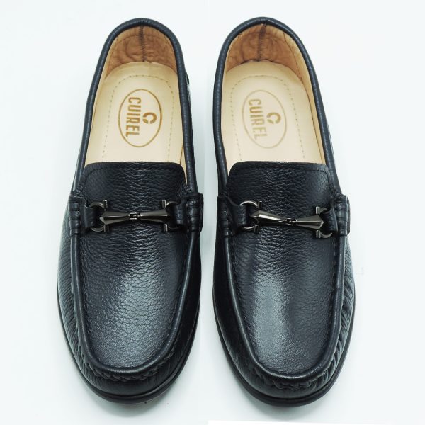 MOCASSINS A BOUCLES Hommes en cuir noir B478 Hight Quality