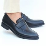 Chaussures College simple en cuir noir Hight Quality