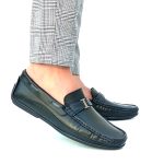 Moccasins Hight Quality en cuir noir 2002