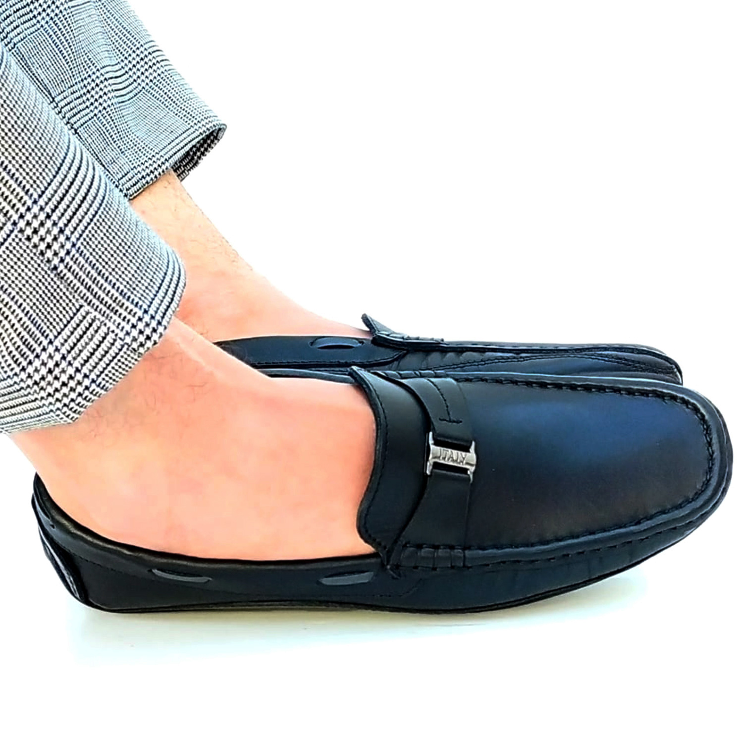 Moccasins Hight Quality en cuir noir 2002 - Image 3