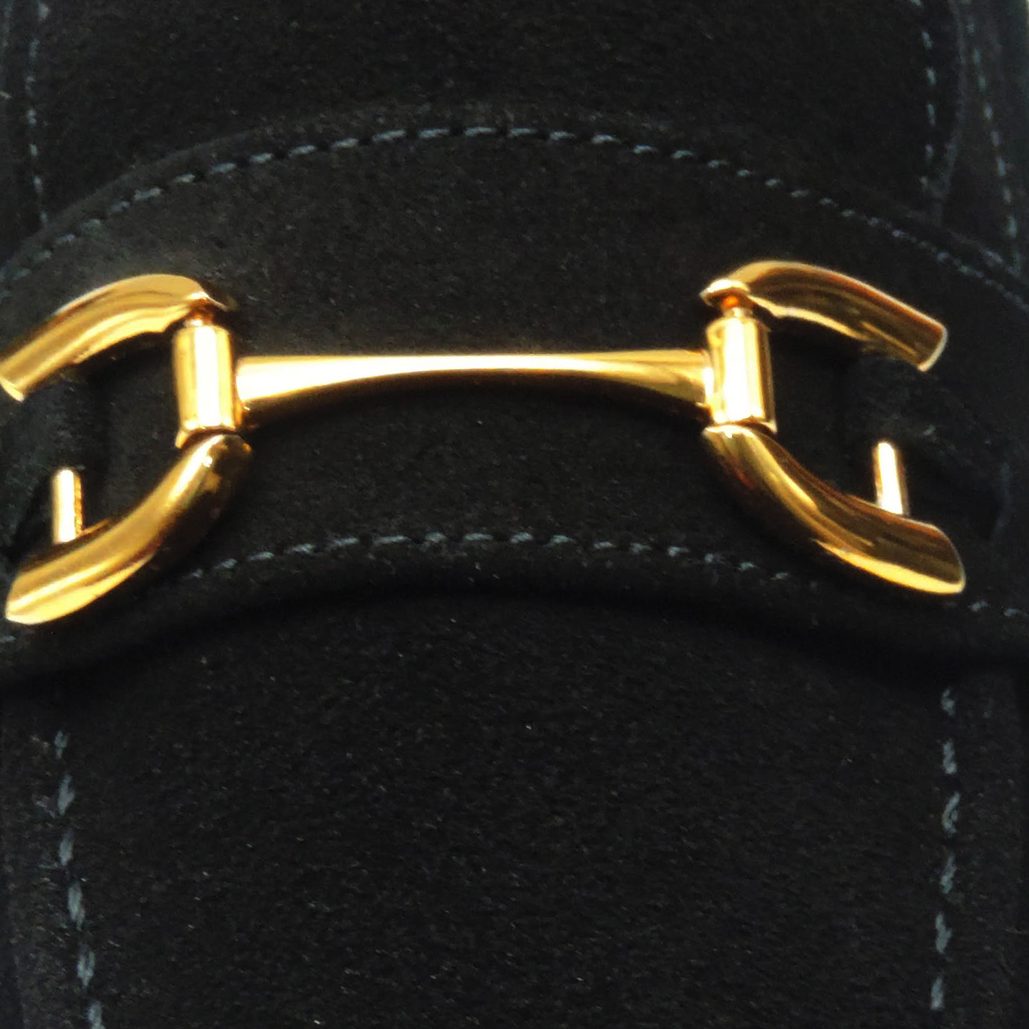 Mocassins à boucle en daim noir femmes MB0454 - Image 3