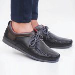 Chaussures en cuir bleu nuit 0157BZ