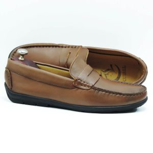 MOCASSIN Hommes en Cuir Tabac MSTPH2