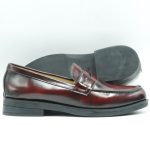 Mocassins en cuir demasquable bordeaux femmes K4