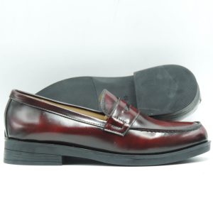 Mocassins en cuir demasquable bordeaux femmes K4