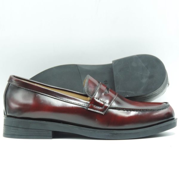 Mocassins en cuir demasquable bordeaux femmes K4