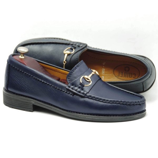 Chaussures À boucle en cuir BLEU ITA4