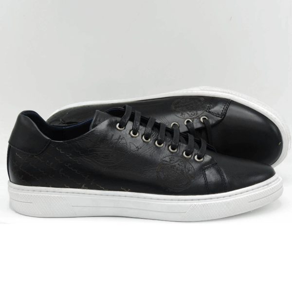 Basket en cuir noir yb5