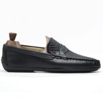 Mocassins Hommes en cuir noir i012 Hight Quality