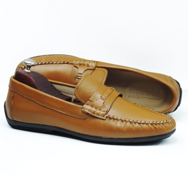 Moccasins Hight Quality en cuir tabac college 7472