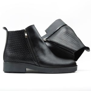 bottes femme en cuir noir 449