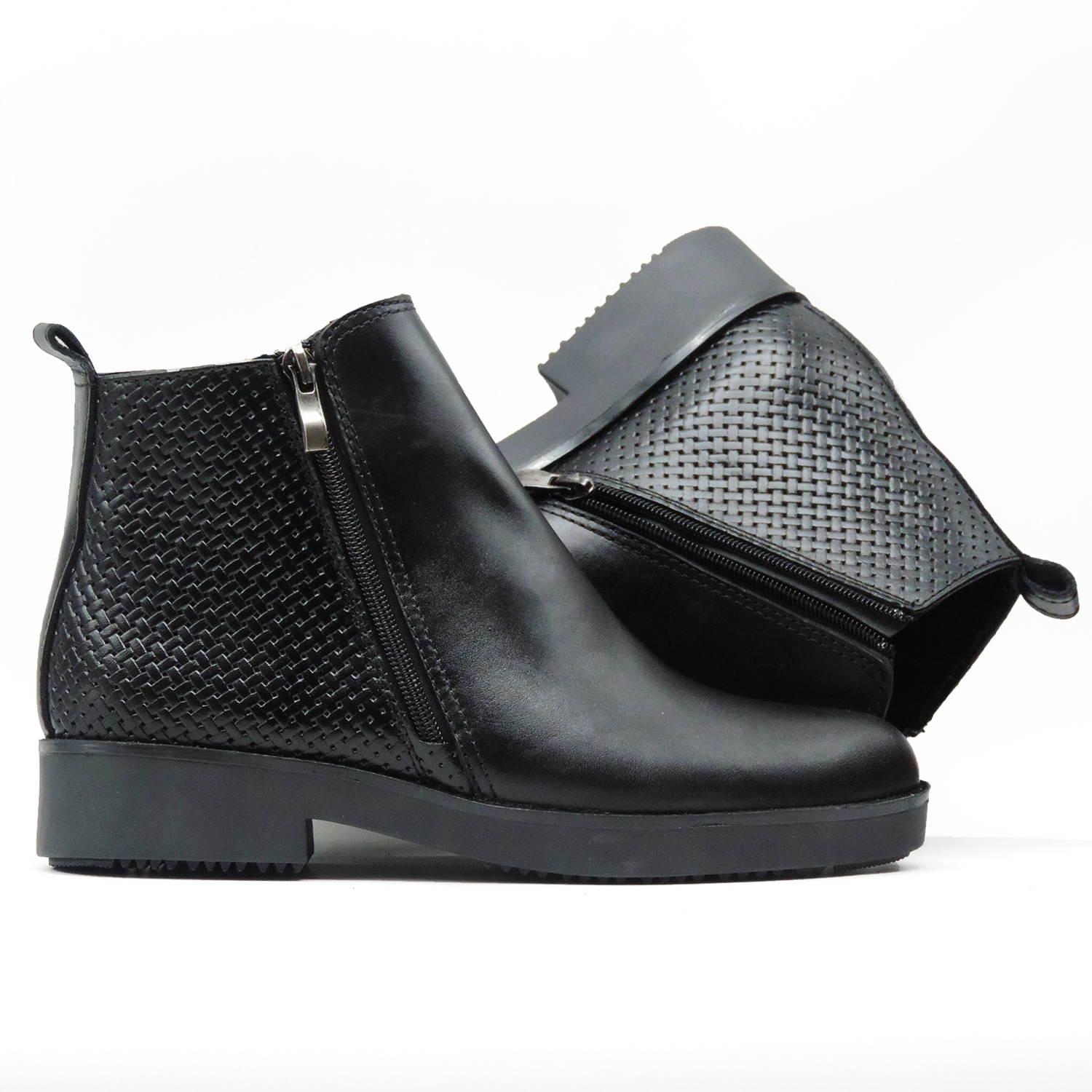 bottes femme en cuir noir 449